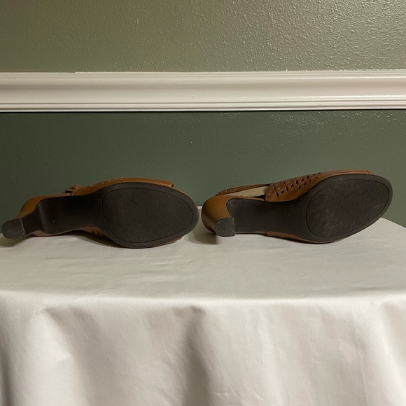 Alex Marie Taupe Open Toe Netted Heel - Picture 4 of 4